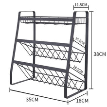 Load image into Gallery viewer, Kitchen Metal 3 Tier Spice Herb Rack Jar Holder Free Standing Organiser Storage