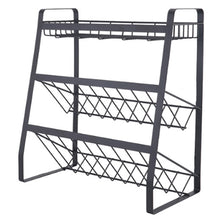 Load image into Gallery viewer, Kitchen Metal 3 Tier Spice Herb Rack Jar Holder Free Standing Organiser Storage