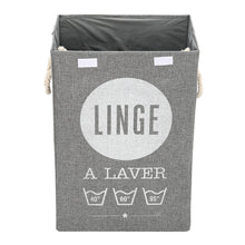 Load image into Gallery viewer, Line Fabric Laundry Basket Hamper Dirty Clothes Storage Box Organizer with Lids