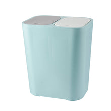 Load image into Gallery viewer, 12 Liter Trash Can Dustbin Push-Button Dual Compartment Waste Bin Kitchen