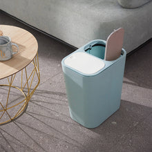 Load image into Gallery viewer, 12 Liter Trash Can Dustbin Push-Button Dual Compartment Waste Bin Kitchen