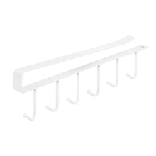 Load image into Gallery viewer, 6 Hooks Metal Under Shelf Mug Cup Kitchen Cupboard Organiser Hanging Rack Holder , Black