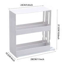 Load image into Gallery viewer, 2 tiers Rotating Spice Herb Rack Holder Kitchen Jar Pull-Out Organiser Storage