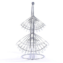 Load image into Gallery viewer, 2 Tiers Swinging Fruit Vegetable Bowl Basket Hanger Stand Storage Holder