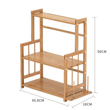 Load image into Gallery viewer, 3-Tier Standing Spice Rack Kitchen Bathroom Countertop Storage Organizer with Knife Holder & Chopping Board Rack