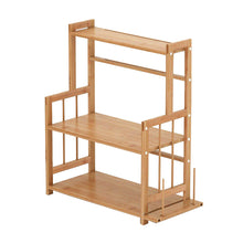Load image into Gallery viewer, 3-Tier Standing Spice Rack Kitchen Bathroom Countertop Storage Organizer with Knife Holder & Chopping Board Rack