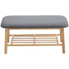 Load image into Gallery viewer, Shoe Bench Bamboo 2 Tier with Shoe Storage Rack