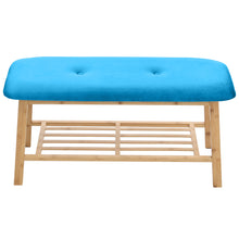 Load image into Gallery viewer, Shoe Bench Bamboo 2 Tier with Shoe Storage Rack