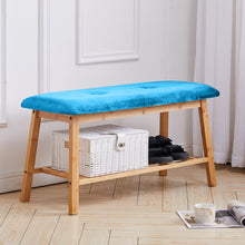 Load image into Gallery viewer, Shoe Bench Bamboo 2 Tier with Shoe Storage Rack