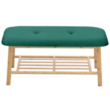 Load image into Gallery viewer, Shoe Bench Bamboo 2 Tier with Shoe Storage Rack