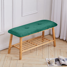 Load image into Gallery viewer, Shoe Bench Bamboo 2 Tier with Shoe Storage Rack