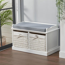 Load image into Gallery viewer, Hallway Bench Shoe Rack Storage Cabinet Baskets Organiser Cushion Seat