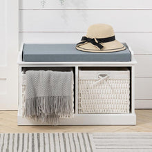 Load image into Gallery viewer, Hallway Bench Shoe Rack Storage Cabinet Baskets Organiser Cushion Seat