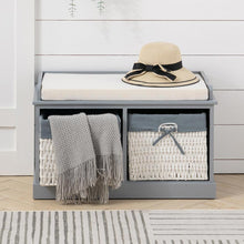 Load image into Gallery viewer, Hallway Bench Shoe Rack Storage Cabinet Baskets Organiser Cushion Seat