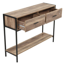 Load image into Gallery viewer, Wood Nightstand 2 Drawers Cabinet Storage Beside Table