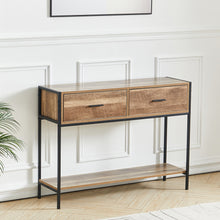 Load image into Gallery viewer, Wood Nightstand 2 Drawers Cabinet Storage Beside Table