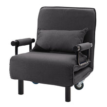 Load image into Gallery viewer, 2-in-1 Sofa Bed Folding Futon Chair with Pillow Wheels Single Sleep Guest Beds