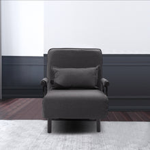 Load image into Gallery viewer, 2-in-1 Sofa Bed Folding Futon Chair with Pillow Wheels Single Sleep Guest Beds