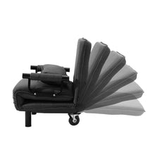 Load image into Gallery viewer, 2-in-1 Sofa Bed Folding Futon Chair with Pillow Wheels Single Sleep Guest Beds