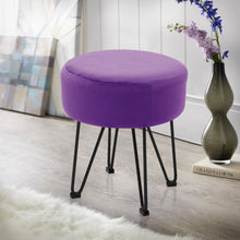 Load image into Gallery viewer, Round Dressing Table Stool Velvet Piano Chair