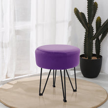 Load image into Gallery viewer, Round Dressing Table Stool Velvet Piano Chair
