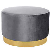 Load image into Gallery viewer, Round Footstool Velvet Dressing Table With Gold-Plated Bottom -4 colors