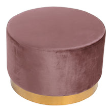 Load image into Gallery viewer, Round Footstool Velvet Dressing Table With Gold-Plated Bottom -4 colors