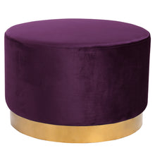 Load image into Gallery viewer, Round Footstool Velvet Dressing Table With Gold-Plated Bottom -4 colors