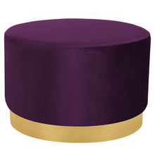Load image into Gallery viewer, Round Footstool Velvet Dressing Table With Gold-Plated Bottom -4 colors