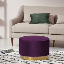 Load image into Gallery viewer, Round Footstool Velvet Dressing Table With Gold-Plated Bottom -4 colors