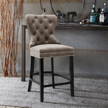Load image into Gallery viewer, Vintage Buttoned Studded Bar Stools