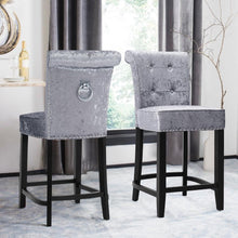 Load image into Gallery viewer, Crushed Velvet Tufted Bar Stool