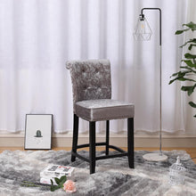 Load image into Gallery viewer, Crushed Velvet Tufted Bar Stool