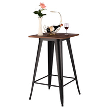 Load image into Gallery viewer, Square Tall Industrial Metal Table Stool Dining Kit for Kitchen Bistro Cafe Bar