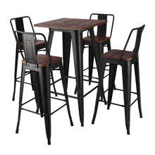 Load image into Gallery viewer, Set of 2/4 Bar High Iron Chairs with table
