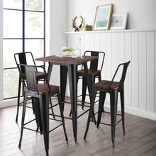 Load image into Gallery viewer, Set of 2/4 Bar High Iron Chairs with table