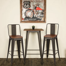 Load image into Gallery viewer, Set of 2/4 Bar High Iron Chairs with table