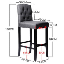 Load image into Gallery viewer, Linen Bar Stool