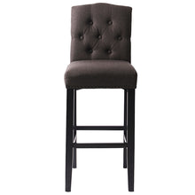 Load image into Gallery viewer, Linen Fabric Upholstered Bar Stools Kitchen High Seat