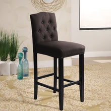 Load image into Gallery viewer, Linen Fabric Upholstered Bar Stools Kitchen High Seat
