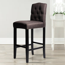 Load image into Gallery viewer, Linen Fabric Upholstered Bar Stools Kitchen High Seat
