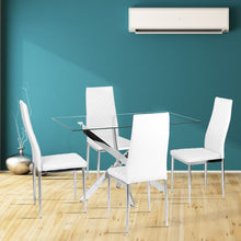 Load image into Gallery viewer, Clear Glass Coffee Tea Table Glass Top Design Silver Chrome Legs Living Bedroom