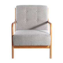 Load image into Gallery viewer, Retro Solid Wooden Frame Upholstered Tufted Armchair Button Accent Chair Sofa