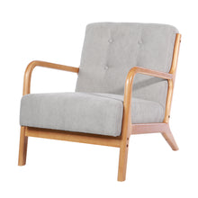 Load image into Gallery viewer, Retro Solid Wooden Frame Upholstered Tufted Armchair Button Accent Chair Sofa