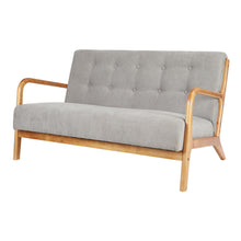 Load image into Gallery viewer, Retro Solid Wooden Frame Upholstered Tufted Armchair Button Accent Chair Sofa