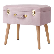Load image into Gallery viewer, Velvet Storage Ottoman Footstool - 2 colors!