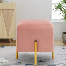 Load image into Gallery viewer, Wide Velvet Square Cube Footstools-PINK and Grey!