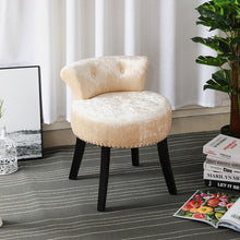 Load image into Gallery viewer, Velvet Bedroom Chair Makeup Vanity Padded Dressing Stool