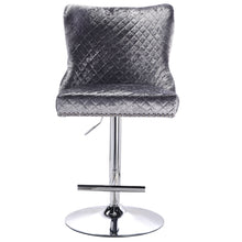 Load image into Gallery viewer, Turfted Velvet Swivel Bar Stool with Lion Head Ring Knocker