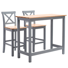 Load image into Gallery viewer, Dining table and chair Set kitchen table and 2 chairs- Grey